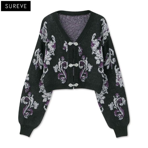 レディース　ニットカーディガン（SUREVE BLACK） ブラック 213