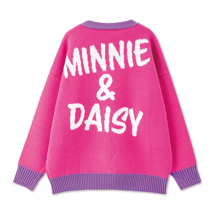 レディース ニットカーディガン（ミニーマウス＆デイジーダック
