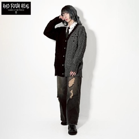 レディース　ニットカーディガン（RAD FOUR REAL）