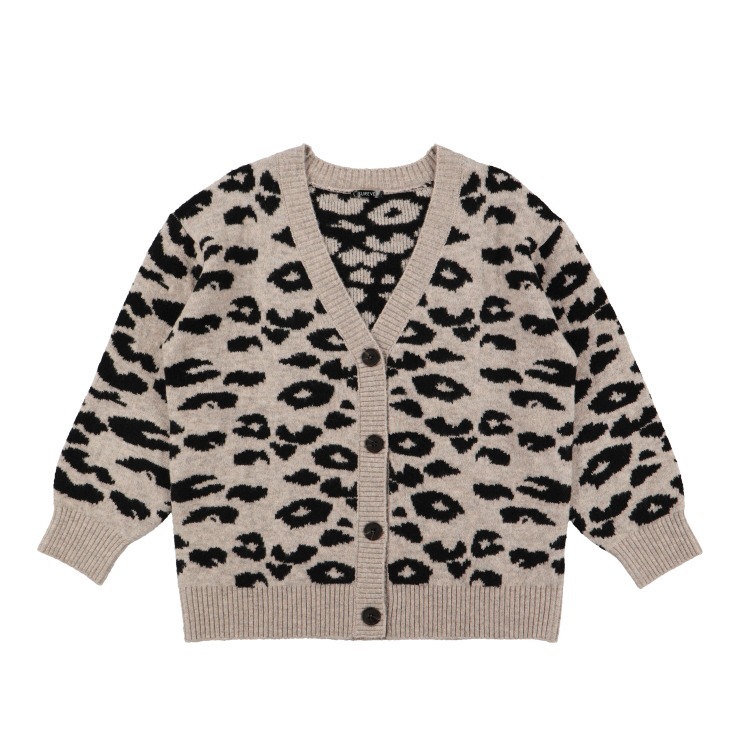 レディース ヒョウ柄ニットカーディガン（SUREVE BLACK） | アベイル