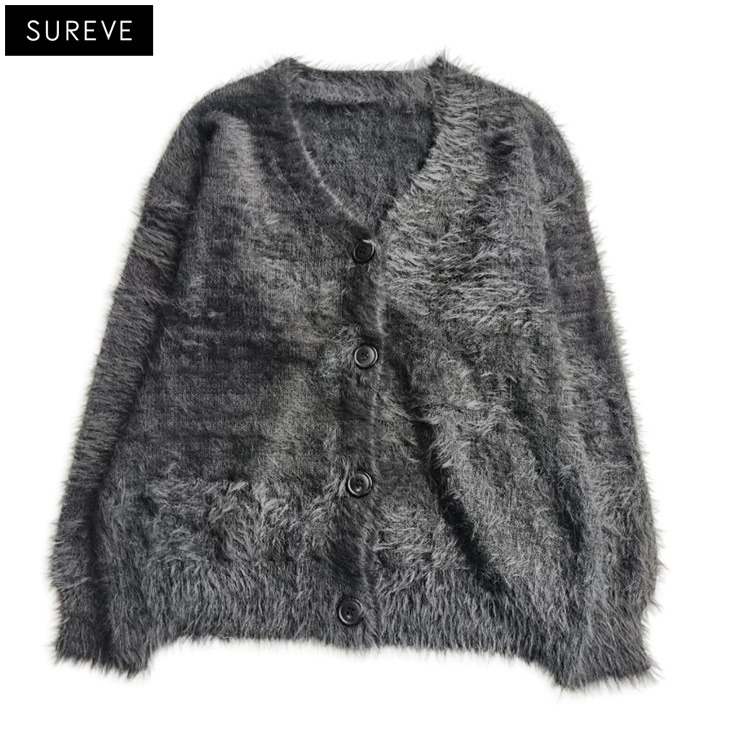 レディース Vネックシャギーニットカーディガン（SUREVE） | アベイル