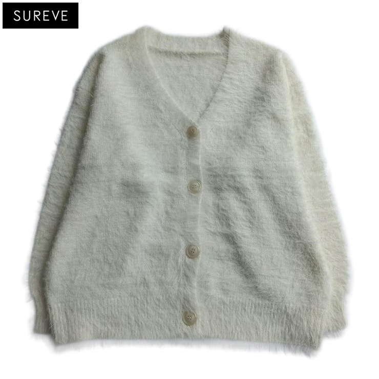 レディース Vネックシャギーニットカーディガン（SUREVE） | アベイル