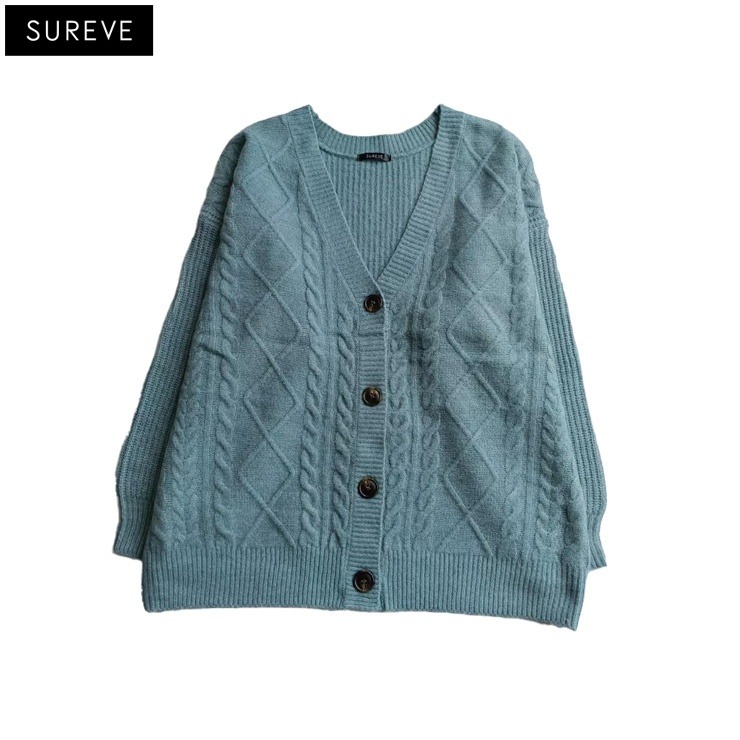 レディース Vネックケーブルニットカーディガン（SUREVE） | アベイル