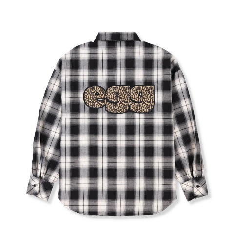 レディース　ロゴ使いチェック柄シャツ（TGC×egg×SUREVE）