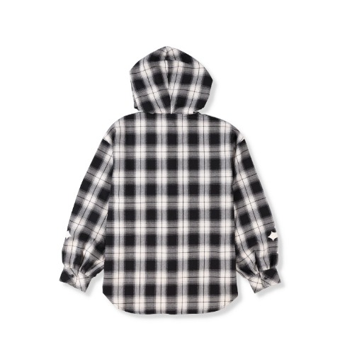 レディース　チェック柄フードシャツ（TGC×egg×SUREVE）