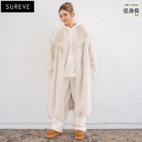 レディース【低身長】　ロングコート（AN×SUREVE）