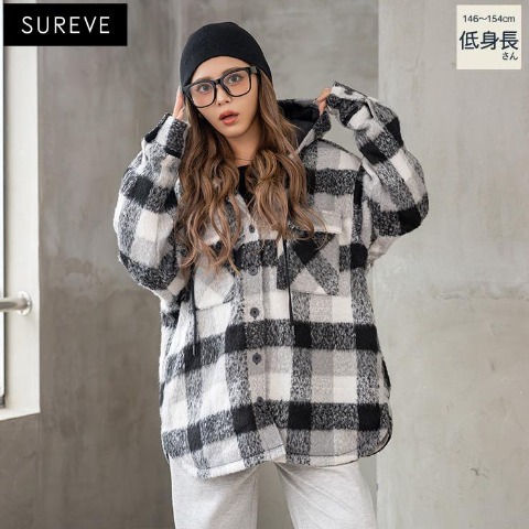レディース【低身長】　シャツジャケット（AN×SUREVE）