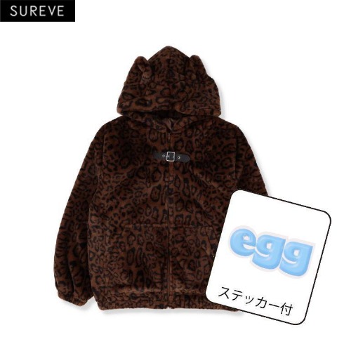 レディース　耳付きファーブルゾン（egg×SUREVE）