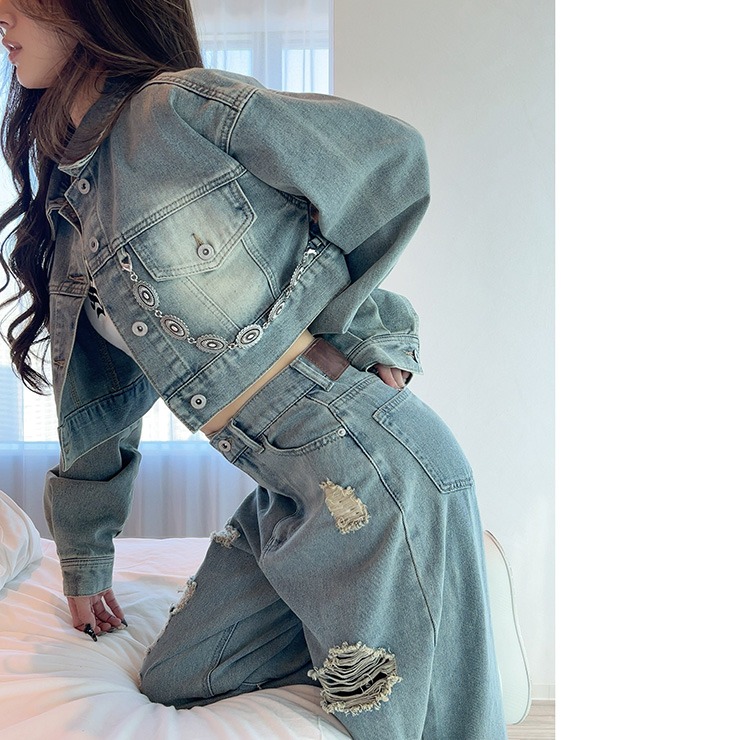 レディース ショート丈デニムジャケット（Shoko×SUREVE） | アベイル