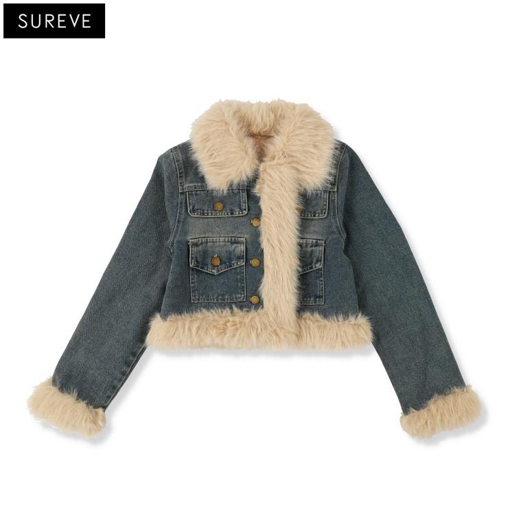 レディース ファー使いデニムジャケット（SUREVE） | アベイル