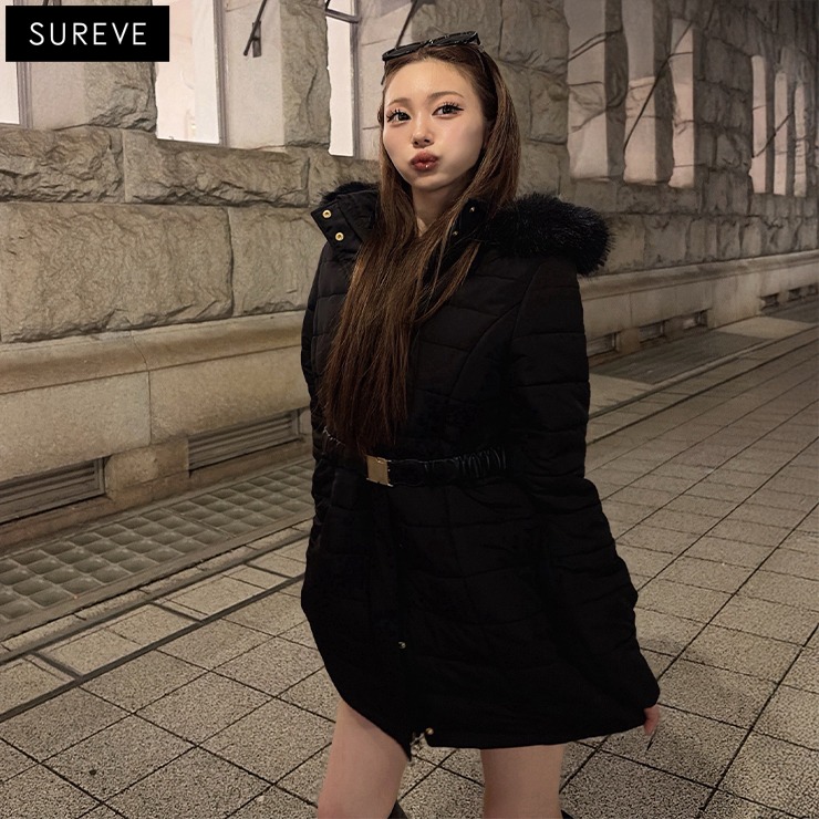レディース ベルト付中綿コート（Shoko×SUREVE） | アベイル