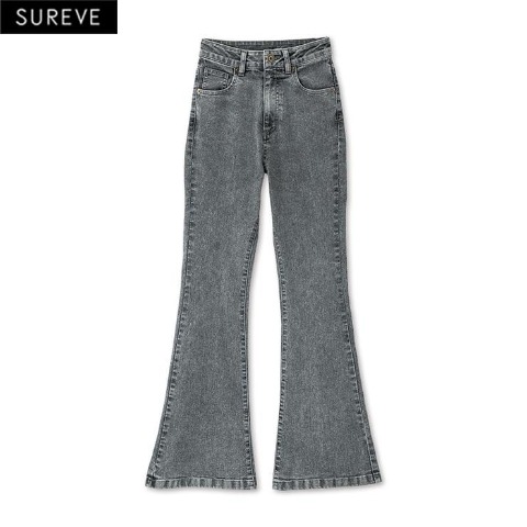 レディース【55～64cm】　デニムフレアパンツ（Shoko×SUREVE） ブラック 313