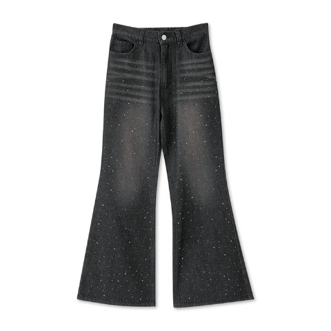 レディース　ラインストーン使いフレアパンツ（SUREVE）