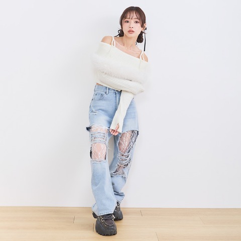 レディース　デニムパンツ（CECIL McBEE×Vida Roseo）