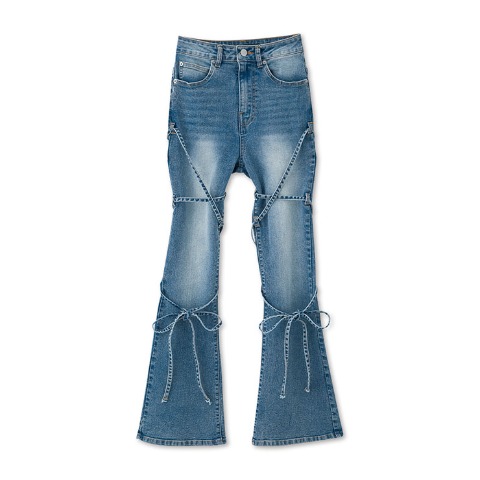 フレアパンツ リオベラ デニム リオベラジーンズ W76 ブーツカット 