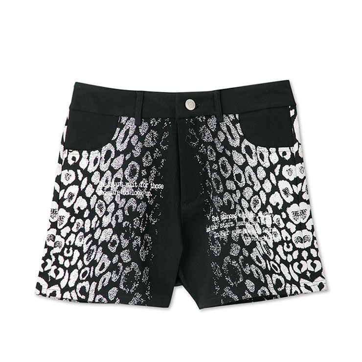 レディース ヒョウ柄プリントストレッチショートパンツ（SUREVE