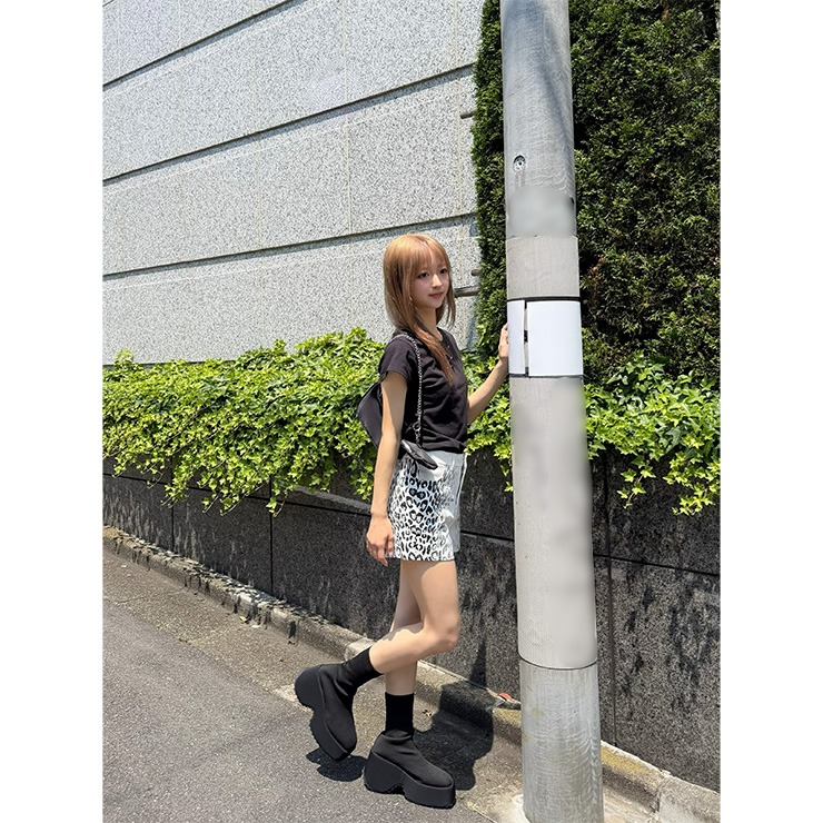 レディース ヒョウ柄プリントストレッチショートパンツ（SUREVE