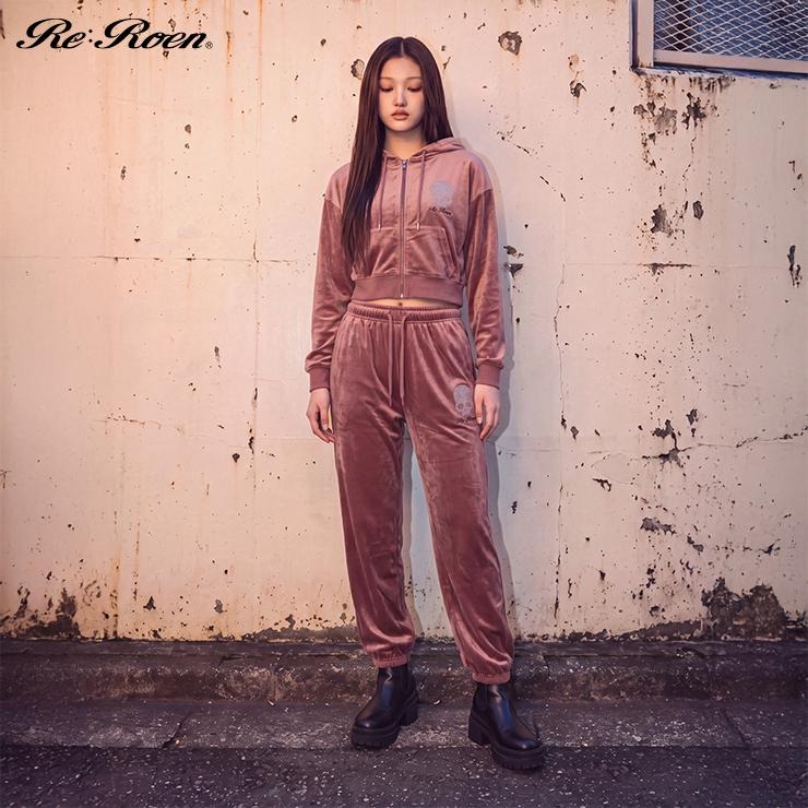 レディース ラインストーンベロアパンツ（Re Roen） | アベイル