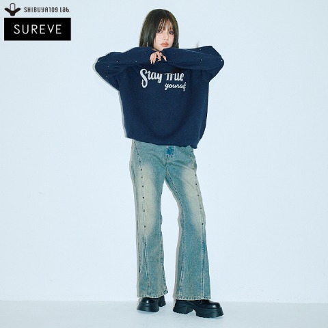 レディース スタッズフレアパンツ（SHIBUYA109 lab.／SUREVE