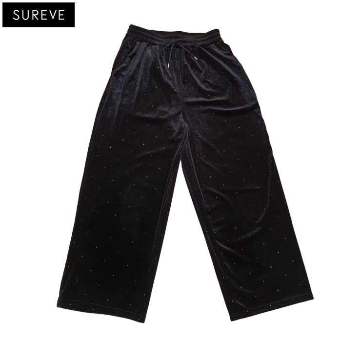 レディース ラインストーンベロアパンツ（SUREVE） | アベイル