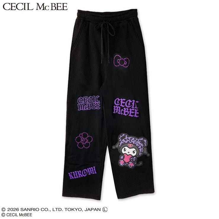 レディース ラインストーンスウェットパンツ（クロミ×CECIL McBEE