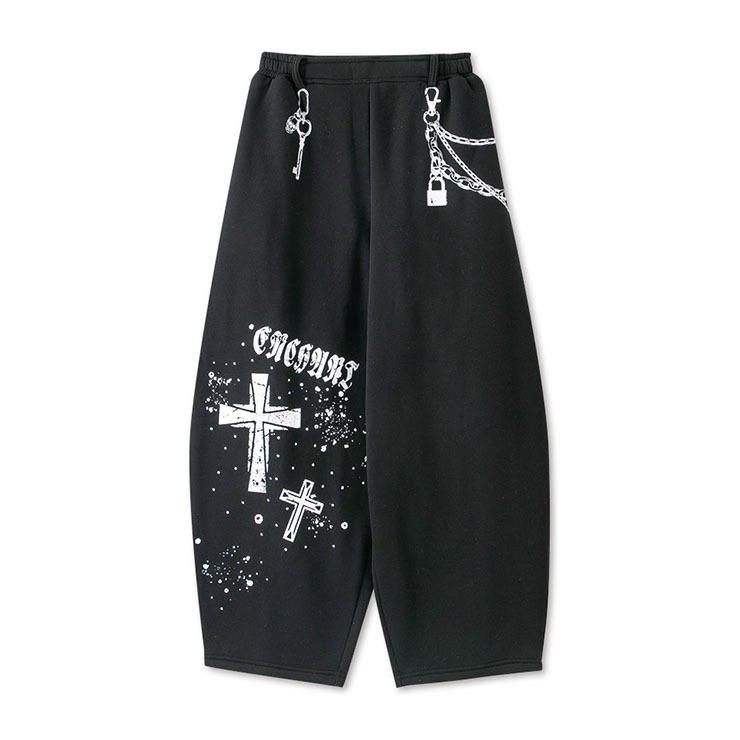 レディース ラインストーントロンプルイユスウェットパンツ（SUREVE