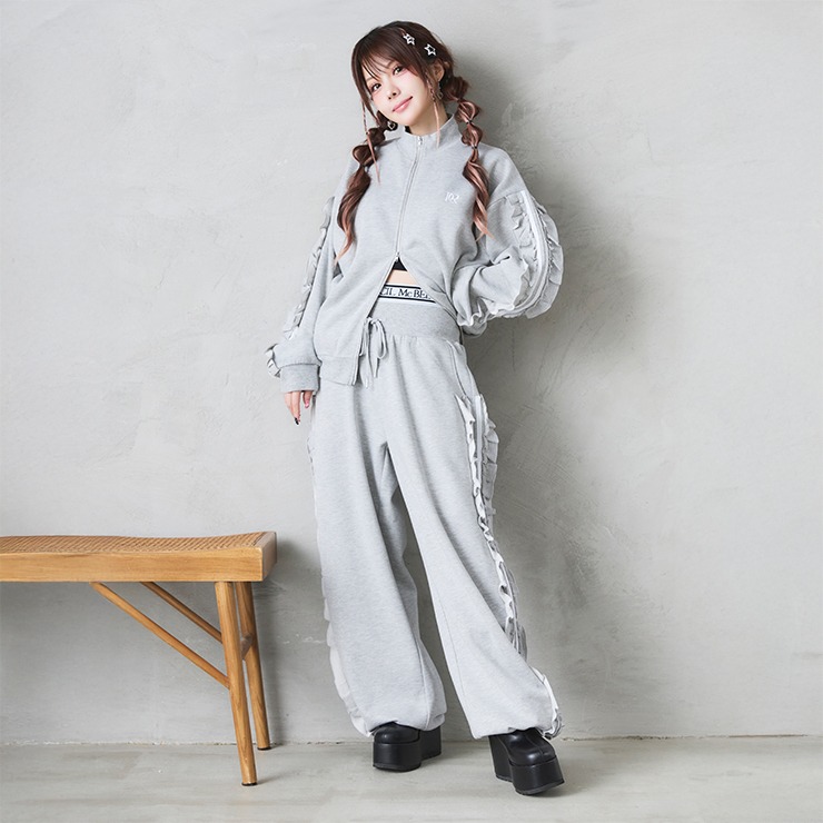 レディース サイドフリルスウェットパンツ（CECIL McBEE×Reina Tanaka