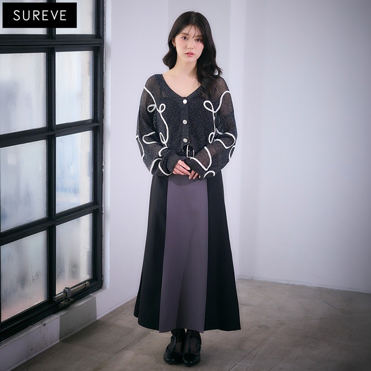 古川本舗 スカート HMV限定盤 新品未開封 レディース ポケット付ジャカード切替スカート（SUREVE BLACK