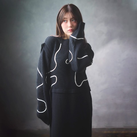 レディース　ニットワンピース（SUREVE BLACK）