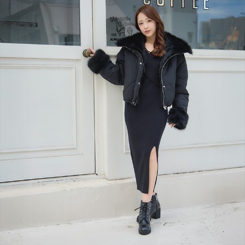 レディース　カシュクールニットワンピース（Vida Roseo）