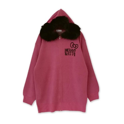 レディース　ニットジップパーカ（ハローキティ）