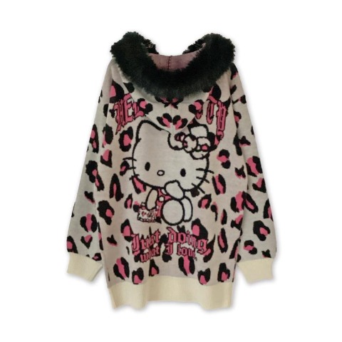 レディース　ニットジップパーカ（ハローキティ）