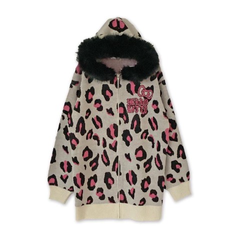 レディース　ニットジップパーカ（ハローキティ）