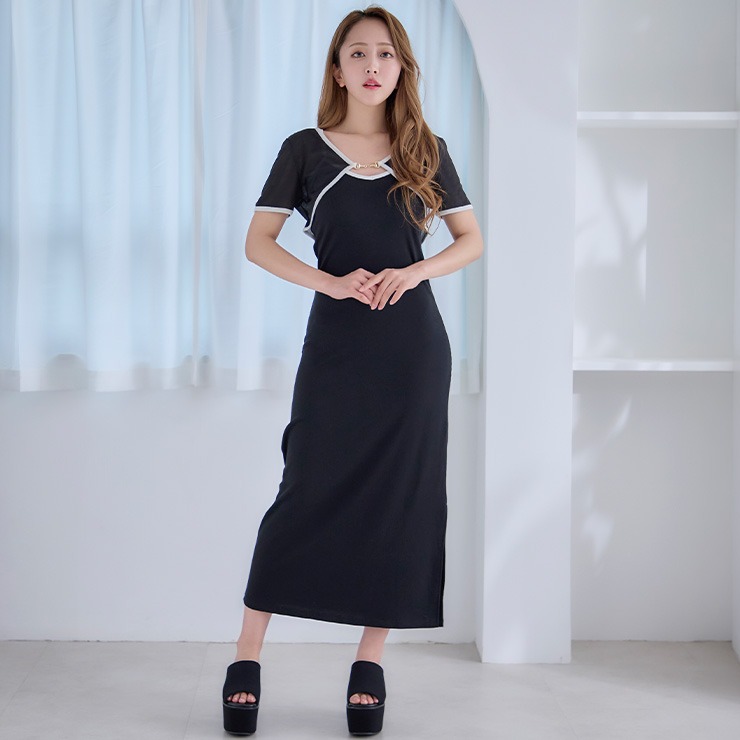 レディース ビット付きシアーボレロ+キャミワンピース（Vida Roseo