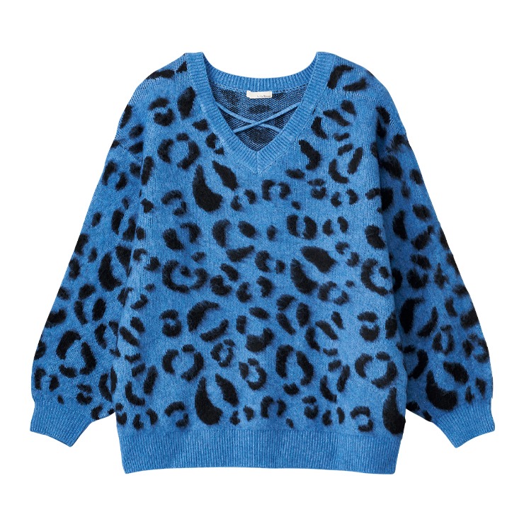 レディース ヒョウ柄ニットミニワンピース（Vida Roseo） | アベイル