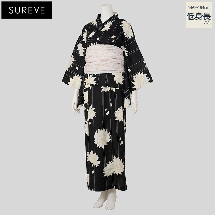 レディース【低身長】 花柄浴衣ワンピースセット（Shoko×SUREVE
