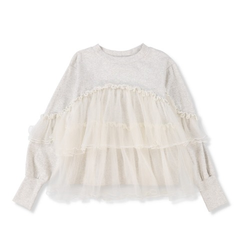 レディース　チュール使いプルオーバー（mirror bae.）