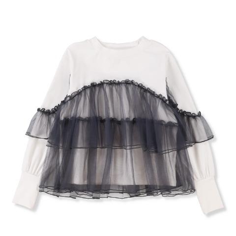 レディース　チュール使いプルオーバー（mirror bae.）