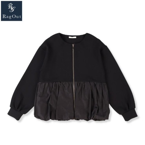 レディース　裾布帛切替ブルゾン（RagOut）