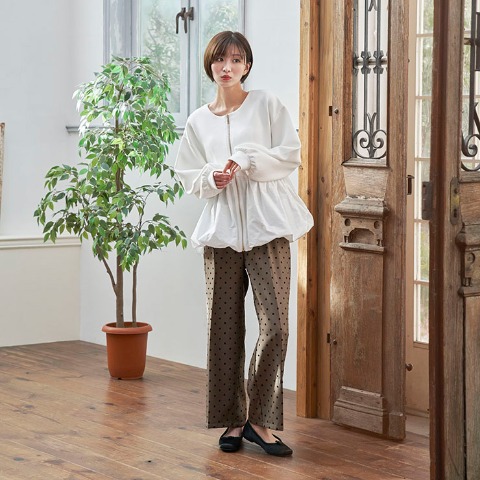 レディース　裾布帛切替ブルゾン（RagOut）