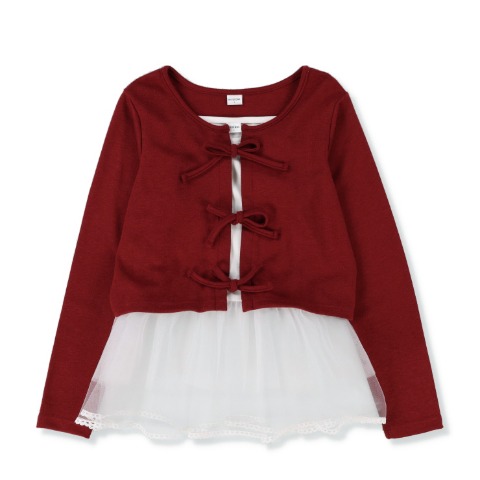 レディース　カーディガン+ペプラムキャミソールセット（mirror bae.）