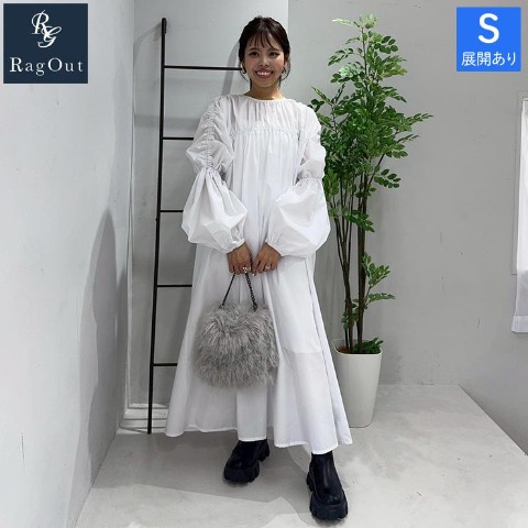 レディース【S～L】　シャーリングワンピース（yurina×RagOut）