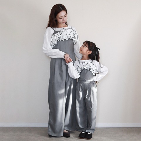 レディース　異素材使いオールインワン（mirror bae.）