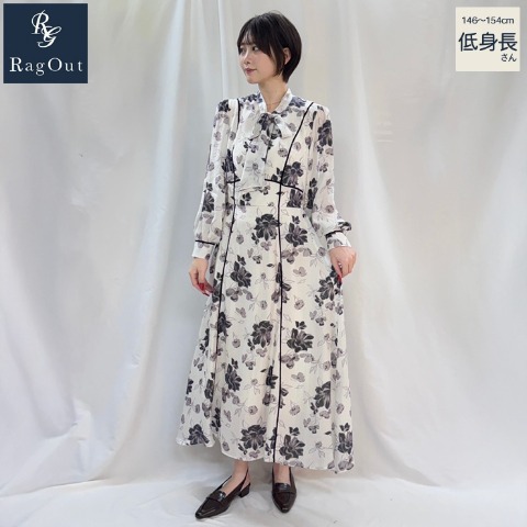 レディース【低身長】　花柄ラメドレス（RagOut）