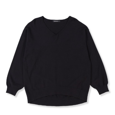レディース【M～LL】　Vネックニットプルオーバー（RagOut）
