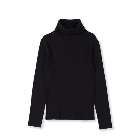 レディース【低身長】　タートルネックリブニットプルオーバー（RagOut）