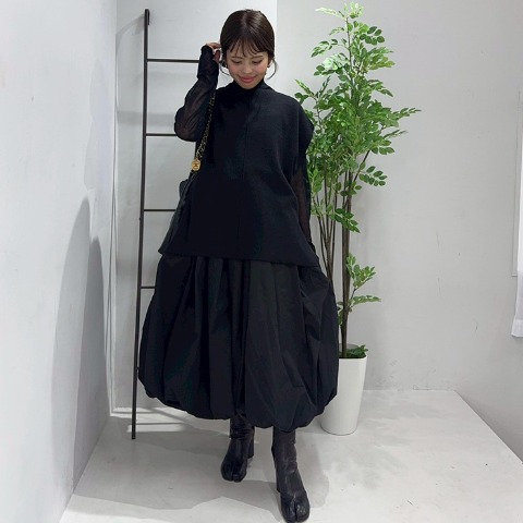 レディース【S～L】　ハイネックニットベスト（yurina×RagOut）
