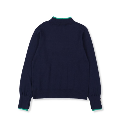 レディース　配色使いニットプルオーバー（RagOut）