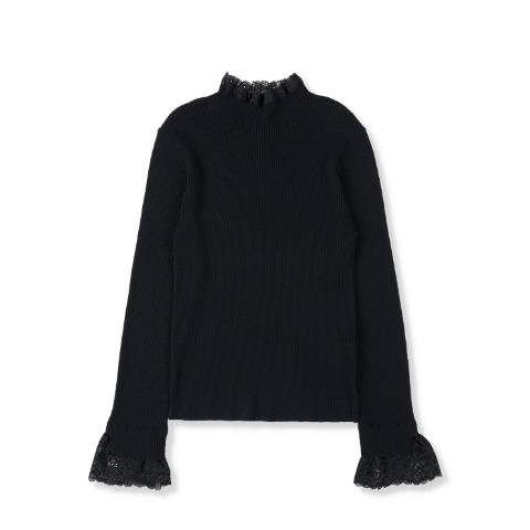 レディース　レース使いニットプルオーバー（RagOut）