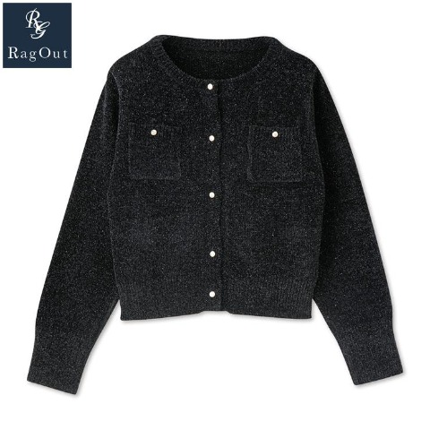 レディース　ラメニットカーディガン（RagOut）